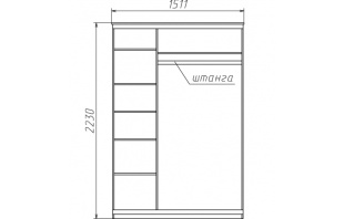 Шкаф ШП 67 с зеркалом фото 1792