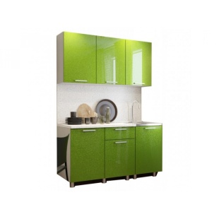 Кухонный гарнитур "Блестки Олива" фото 1652